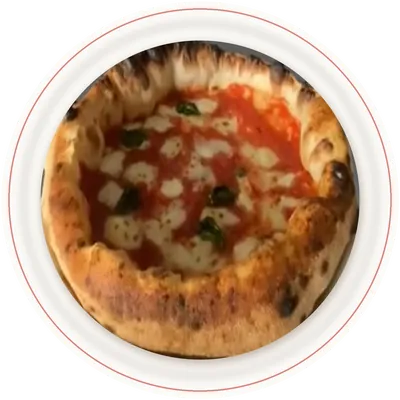 Pizza Margherita, wood-fired